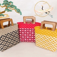 Handbag Souvenir Bag New Style Factory Direct Sales Log Holiday Handle Vegetable Basket Series 2024 