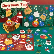 14Pcs/sheet Christmas Tags Xmas Tree Snowman Gift Tag Card for Christmas Cookie Candy Packaging