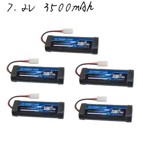 Hobby Hub SC*6 Cells Rechargeable Batteries 7.2V 3500mAh Ni-MH with Tamiya Discharge Connector for R