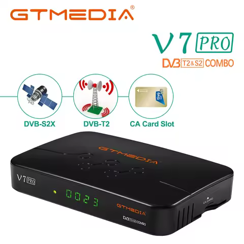 2024 newestGTMedia V7Pro H.265 Satellite Receiver DVB-S/S2/S2X/T/T2 Combo TV Box CA card HEVC 10Bit
