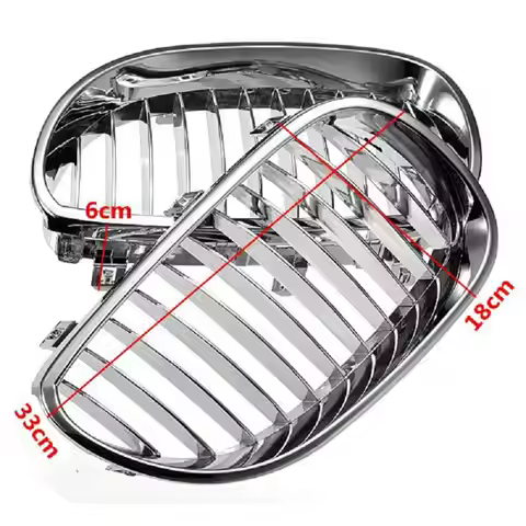Classy-Front Bumper Chrome Sport Wide Kidney Grille Grill For-BMW E60 E61 5 Series M5 2003-2009 5113
