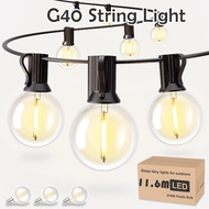 7.2M/11.2M G40 LED Bulbs String Light E26B 2700K Holiday Light Waterproof Outdoor 36FT 38+4Bulbs