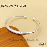 ✨【SFO】Classic Simplitic Pure Silver 999 Cuff Bangle | 999.9足银简约开口手镯 | 20g