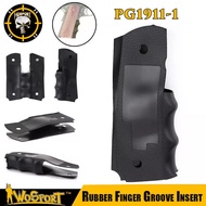 WoSporT Pearce Grips PG1911-1 Rubber Finger Groove Insert Fits Colt Government Model 1911