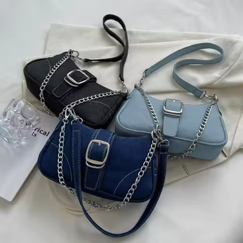 Small Design Jeans Bag Women's New Cross-Shoulder Bag Shoulder Canvas Bag Crossbody Bags for Women C