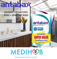 Antabax Antibacterial Shower Cream Cool 850ml + Sensitive 850ml Twin Pack