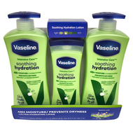 Vaseline 凡士林 蘆薈舒緩潤膚露 綠色 2瓶 600ml + 1瓶 295ml  1組
