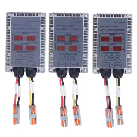 Solar Battery Charge Controller Boost MPPT Voltage Adjustable Waterproof with Display 24‑85V Solar C