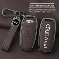 [Alloy leather]Car key Case Cover for Audi A3 8l A1 Q5 TT mk2 A5 A4 B7 B8 B5 A6 C7 C6  Q7 Q3 RS3 All