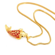 GM5 916 Gold Epoxy carp pendant gold jewelry Solid Ms. pendant chain
