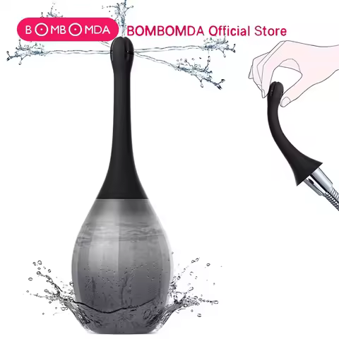 Anal Washer Nozzle Pump Women Vaginal Shower Men Butt Plug Adults Games Cleaner Product Douche Enema