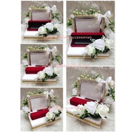 gubahan frame mas kahwin dan bekas rantai tanagan(cream white)
