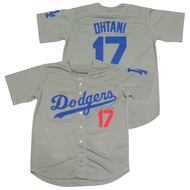 IMPORTED EMBROIDERY JERSEY BASEBALL SHIRT LOS ANGELES LA DODGERS 17 SHOHEI OHTANI GREY