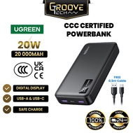 【3C Certified】UGREEN 20W 20000mAh Powerbank PD Fast Charging CCC China Flight Approved 22.5W USB-C U