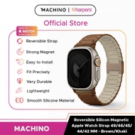 MACHINO Reversible Silicon Magnetic Apple Watch Strap 49/46/45/44/42 MM Watch Strap Watch Accessorie