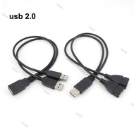 USB2.0 USD A 1 Male female Plug To 2 male Female Socket USB 2.0 Extension cord Data Cable Power supp
