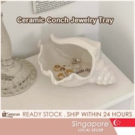 Ceramic Conch Ornaments Shell Jewelry Display Jewelry Storage Tray ins Style Entrance Key Storage Tr
