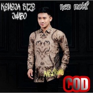 KEMEJA Men's Batik Shirt BIG SIZE JUMBO XXL XXXL 3L 4L 5L BATIK JUMBO COUPLE "M,L,XL,XXL,XXXL,XXXXL,