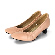 Pierre Cardin รองเท้าผู้หญิง รองเท้าส้นสูง รองเท้าส้นสูงทรง Pump นุ่มสบาย ผลิตจากหนังแท้ สีชมพูทอง รุ่น 24SD323