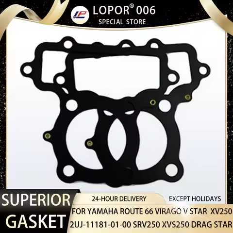 2Pcs Motor Engine Cylinder Head Gasket For YAMAHA ROUTE 66 VIRAGO V STAR XV250 SRV250 XVS250 Drag St