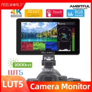 FEELWORLD LUT5 Monitor 5.5 Inch Ultra High Bright 3000nit 4K HDMI Input Output Touch Screen DSLR Camera Field Monitor With Instal Kit