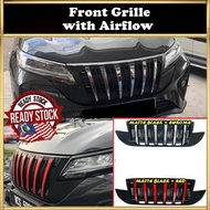 PERODUA ARUZ Front Bumper Grille Replacement Venom Grill V2 With Airflow (MATT BLACK)