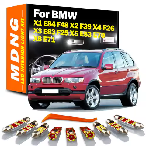 Canbus LED Interior Reading Vanity Mirror Light Kit For BMW X1 E84 F48 X2 F39 X3 E83 F25 X4 F26 X5 E