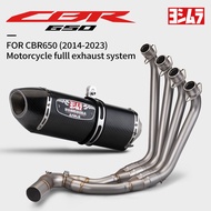 Motorcycle Exhaust System Slip On 51mm Muffler For Honda CB650F CB650R CBR650 CBR650F 2014 - 2024