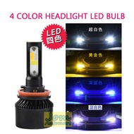 2PCS RS6 LED Headlight H1 H3 H4 H7 HB3 HB4 NEW 4 Colors Car Headlight LED Bulb