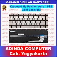 Laptop Keyboard hp Pavilion Aero 13-BE 13-BE0755NG 13-BE0227OD TPN-W152 Gold Backlight