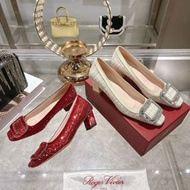 Roger Vivier 2026春夏新款RV五金扣婚鞋方頭｜香港預購Outlet原廠正品