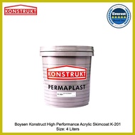 ❁ ✙ ▬ Boysen Konstrukt Permaplast High Performance Acrylic Skimcoat K-201 - 4 Liters