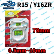 Yamaha Y16ZR Y16 / R15 Racing Alloy Block Gasket 0.5~10mm 78mm Aluminium