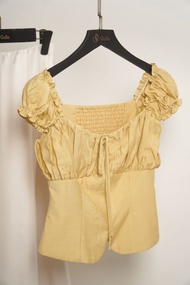 Vella Fashion - Set AMELIA áo corset nhún ngực phối nơ và chân váy đuôi cá lụa VA25026 VV25031