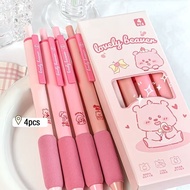 4 pcs Aesthetic Retractable Gel Pens Black Cute Korean Pens Ballpoint Pens Ballpoint Pens 1 Pack Aes