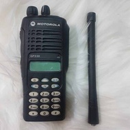 HT MOTOROLA GP 338 VHF 136 174 Mhz SECOND ORIGINAL LENGKAP BATERAI