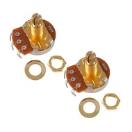 2Pcs A500K/B500K Guitar Pots Shaft Taper Volumes Guitar Potentiometer Linear Taper Guitar Potentiome