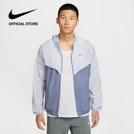 Nike Mens Stride Hip Length Running Hooded Jacket - Ghost