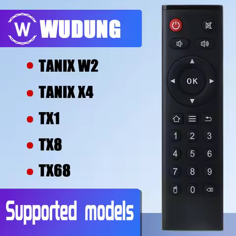 IR remote control suitable for most Android TV boxes including TX1, TX8, TX68, TX6S, TANIX W2 and TA
