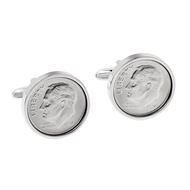 Worldcoincufflinks - 10th Wedding Anniversary - Tin Anniversary - Genuine 2014 Mint Coin Cufflinks