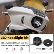 For Harley Softail Low Rider El Diablo FXRST ST FXLRS LED Motorcycle headlight modification kit