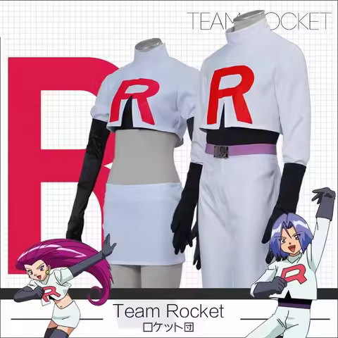 Anime Jessie James Cosplay Costume Team Rocket Jessie Musashi James Kojirou Halloween Cosplay Costum