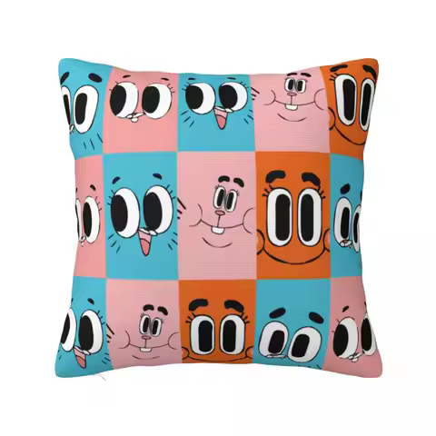 Watterson Family Pillowcases Polyester Bed Car The Amazing World of Gumballs Cushion Cover Funny Pil
