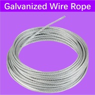 Maco 5 Meters Galvanized Steel Wire Rope (Wire Type: 6x19 Fiber Core) 4-5-6-8-10-12mm for Lifting