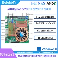 ITX NAS Motherboard AMD R5 5625U/R7 5825U/R7 5800H DDR4 M.2 2280 SATA3.0 Fan