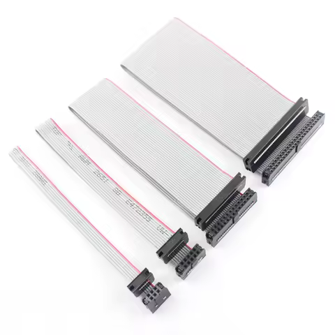 1pcs 2.0mm Pitch FC 6/8/10/12/14/16/18/20/24/26/30/34/40/44/50 Pin Gray Flat Ribbon Data Cable 10-50