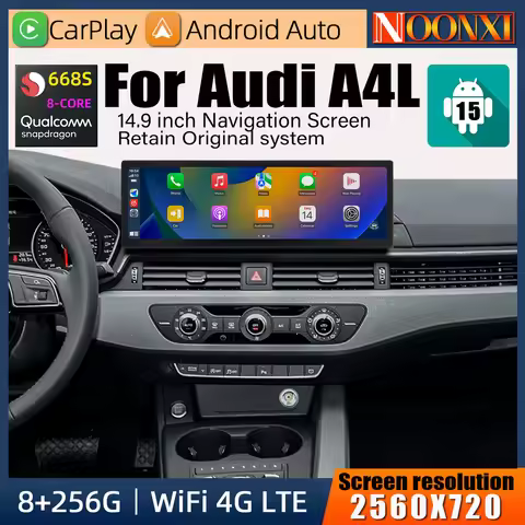 14.9 Inch CarPlay Car Android Autoradio For Audi A4 A5 A4L S5 B9 RS4 RS5 2017 2018 2019 GPS Multimed