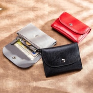 7svf Genuine leather wallet women's casual simple women's mini wallet coin wallet card holder with zipper pocket men's money bagMen Wallets