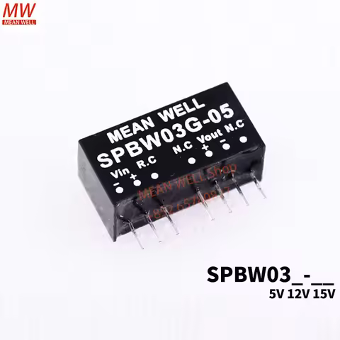MEAN WELL Switching Power Module 3W SIP Package DC-DC Regulated Converter SPBW03F-05 SPBW03G-05 SPBW