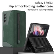 GKK Case For Samsung Fold3 Fold 3 Health Wallet Armor With Pen Slot